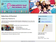 Tablet Screenshot of creativedaypreschool.com